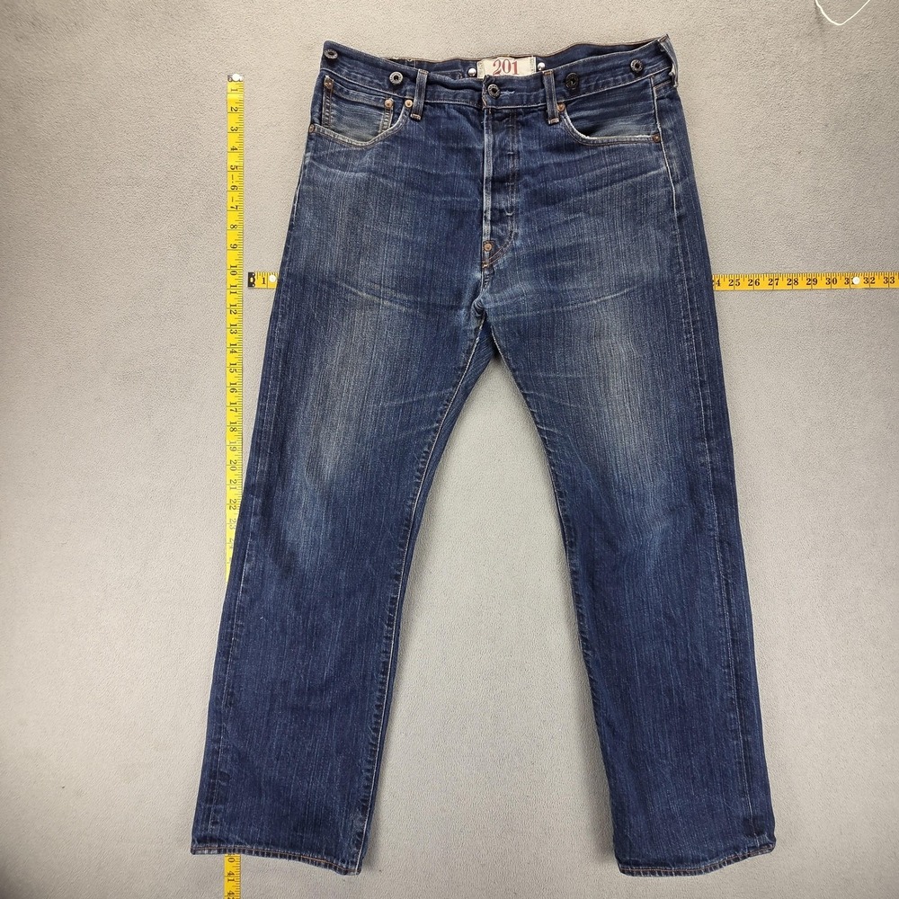 Vintage Levis Engineered Jeans Mens Blue Buckle Back 33x30 Whiskers